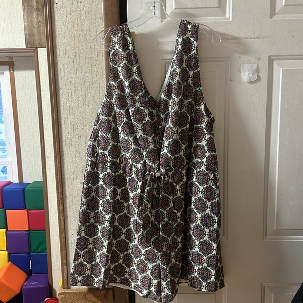 AS YOU WISH JUNIORS PLUS SIZE PRINTED ROMPER: NEW WITH TAGS: SIZE 3X